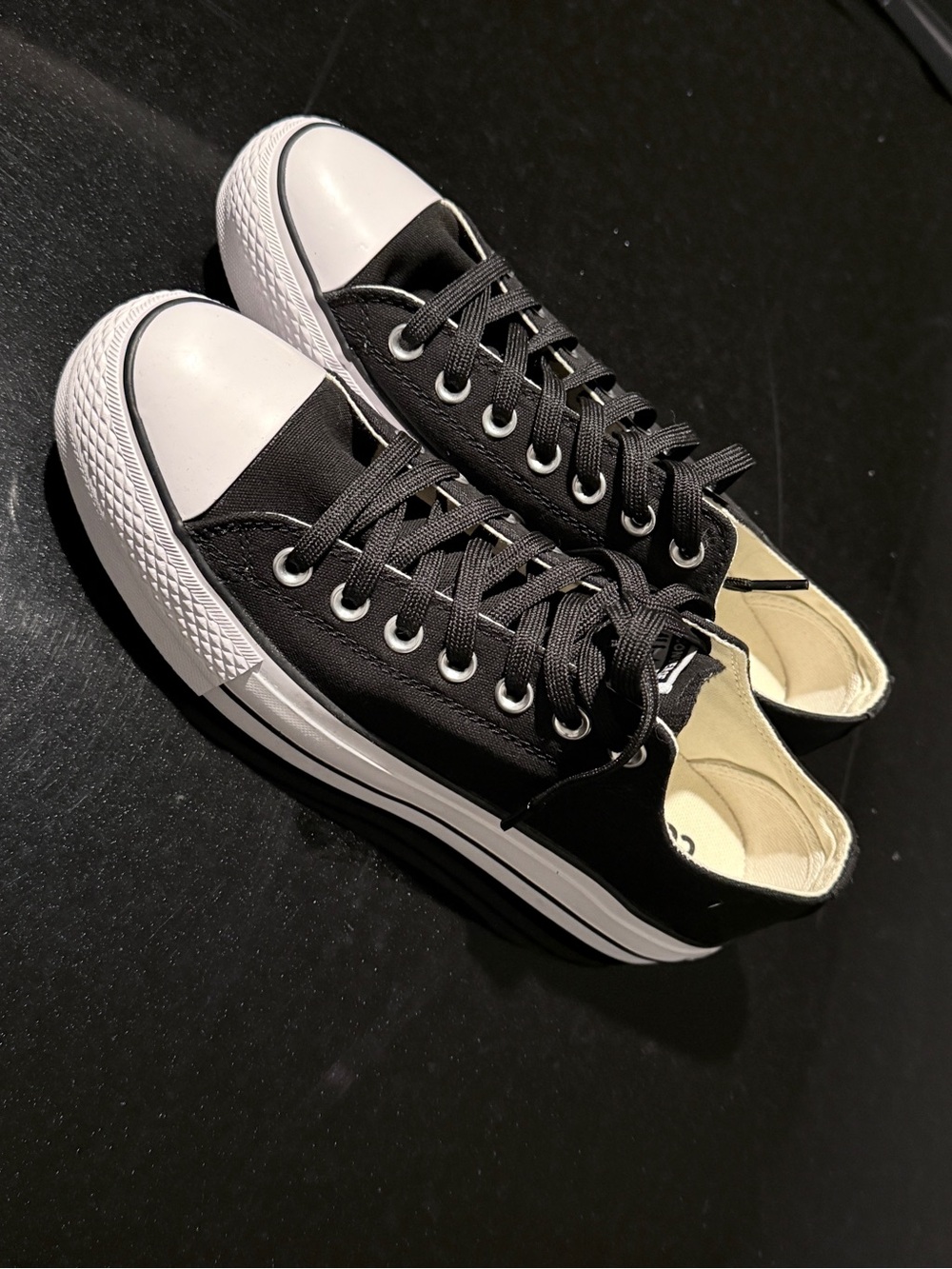 Black Canvas Low-Top Sneakers - Converse